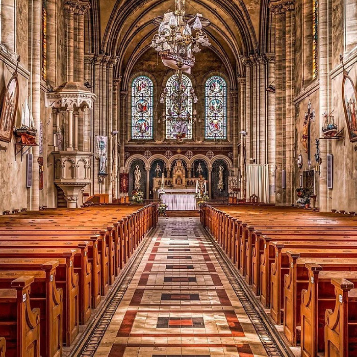 Historic church interior illustrating common challenges when planning a church heating system
