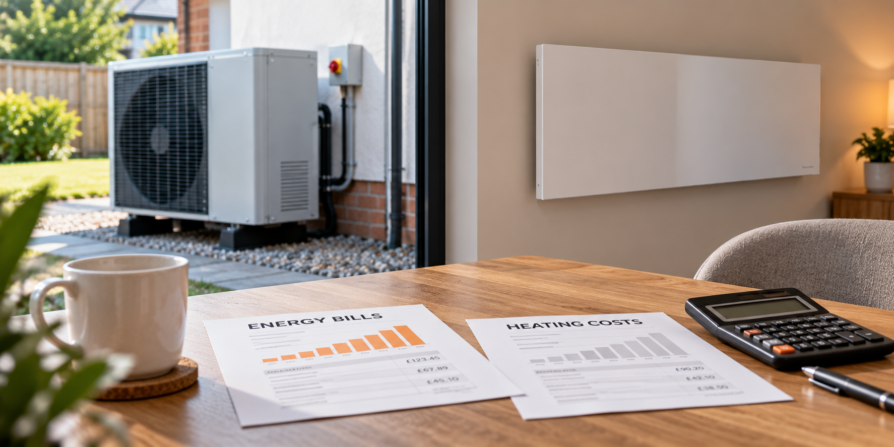 Infrared heating vs air source heat pump running costs in a UK home