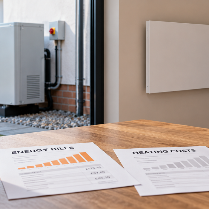 Infrared heating vs air source heat pump running costs in a UK home