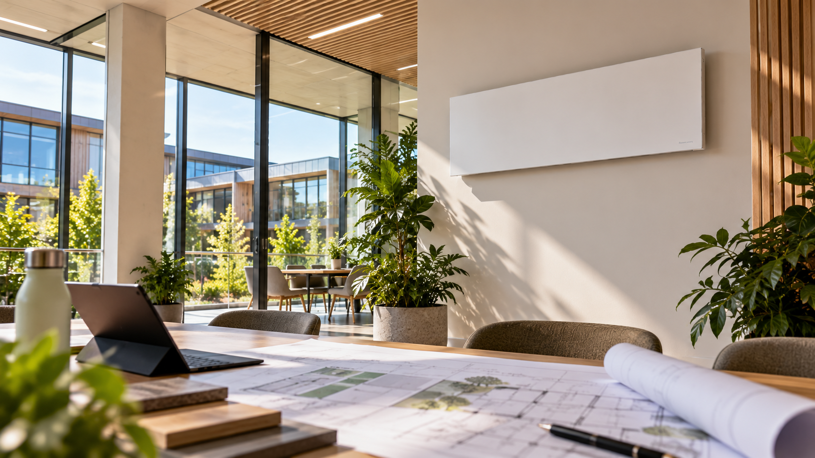 Sustainable building design with infrared heating for EPC BREEAM and LEED projects