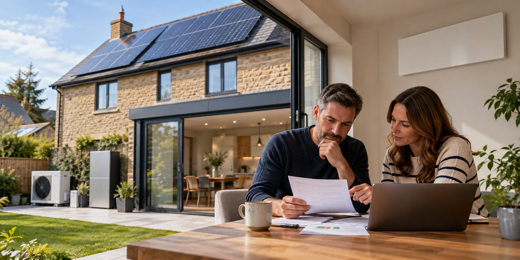 UK homeowners researching government grants for heating and energy-efficient home upgrades