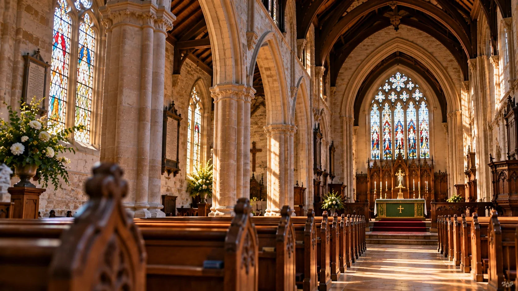 Large historic church interior illustrating the challenge of heating a church efficiently