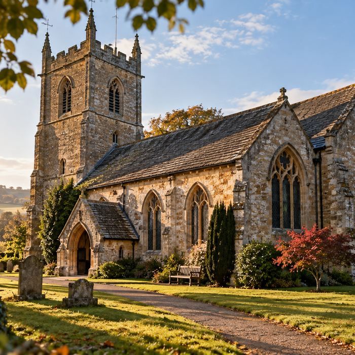 Historic UK church representing sustainable infrared heating for places of worship