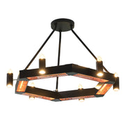 Black heritage infrared heater with multiple lights on a white background