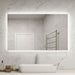 580w infrared mirror with remote control and led light in bathroom