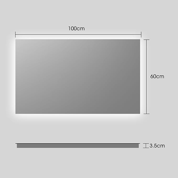 dimensions of 580w infrared mirror with remote control and led light