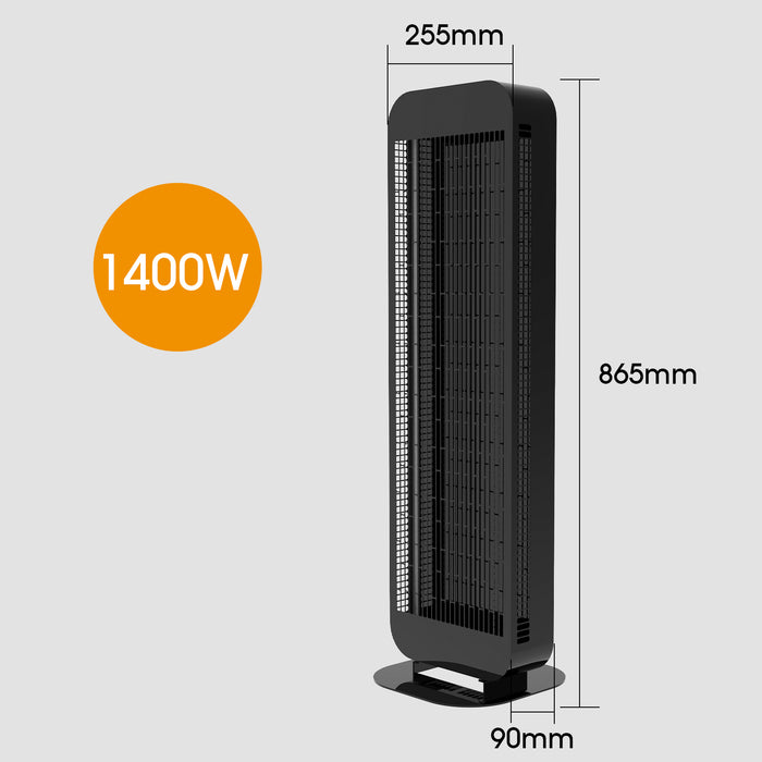 Freestanding Infrared Heater - 1400w | Black