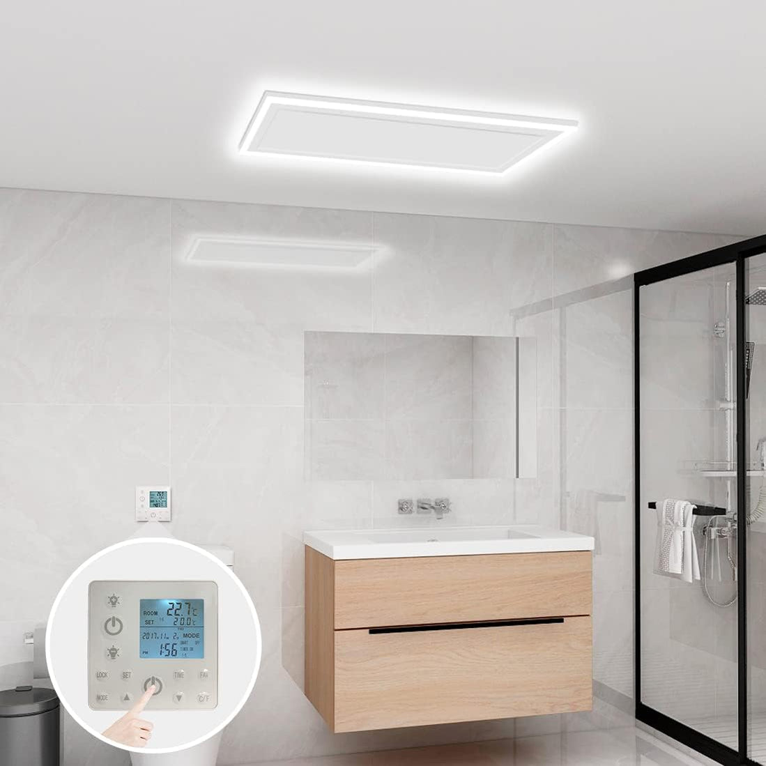 Ceiling Mounted Infrared Heating Panel with LED Light 840w