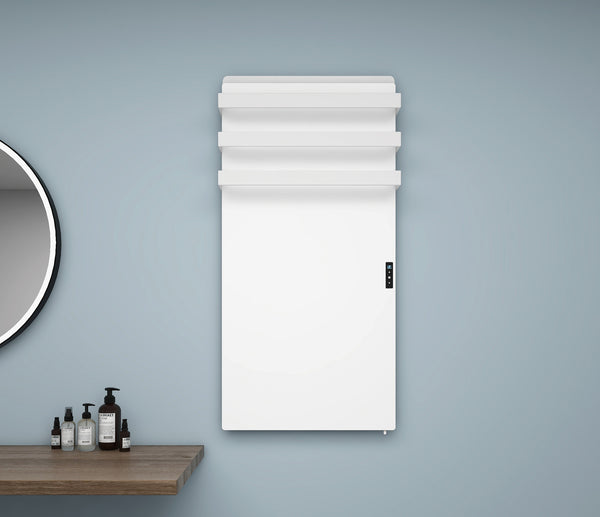 Infrared heating panel installed in a real interior setting