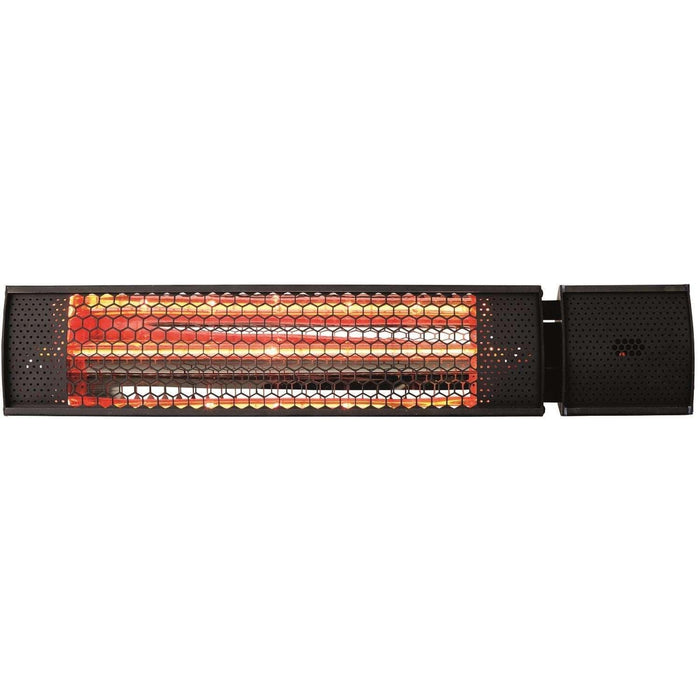 Wall Mounted Electric Patio Heater - 2kW with Remote Control & Free Removeable Tripod - Infrared Heating Supplies - 5 