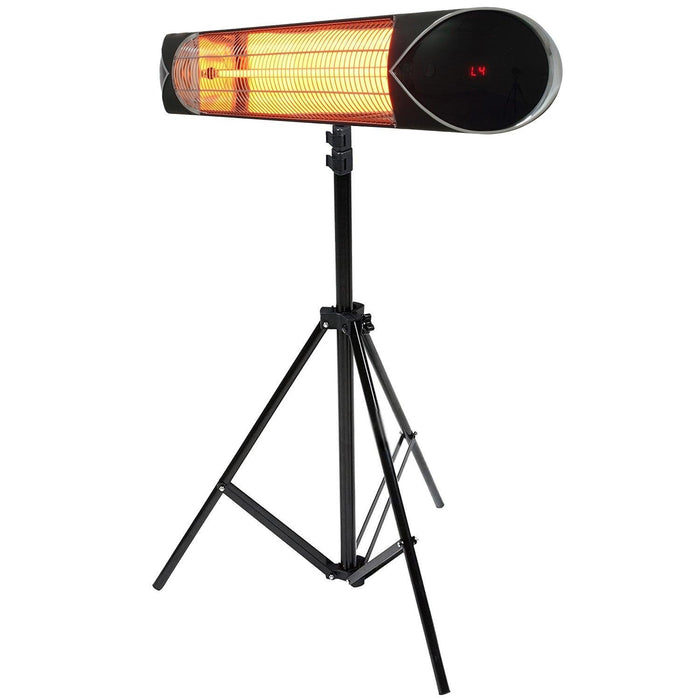 Wall Mounted Electric Patio Heater & Free Removable Tripod - 2.5kW - Infrared Heating Supplies - 2 