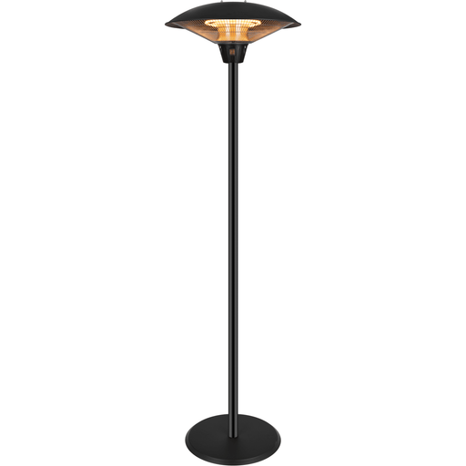 Mushroom Style Electric Infrared Patio Heater - 2.1kW with 3 Heat Settings in Black - Infrared Heating Supplies - 1 