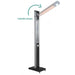 Freestanding Electric Patio Heater - 1.8kW with 5 Heat Settings Remote and Light - Infrared Heating Supplies - 3 