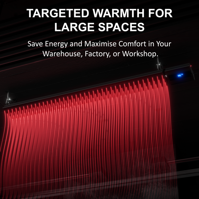 6ft Infrared Bar Heater | Built in Thermostat, LED Display | 3000W | Remote control and Wi-Fi