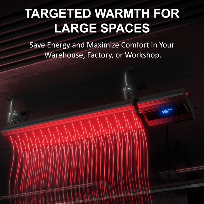 3ft Infrared Bar Heater | Built in Thermostat, LED Display | 1200W | Remote control and wi-fi
