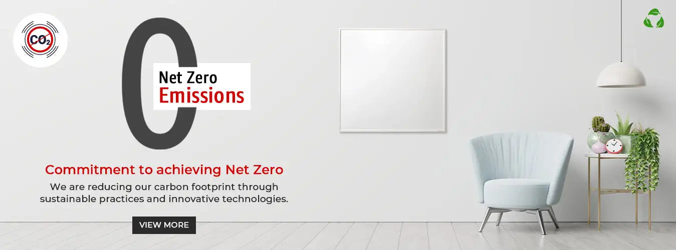 banner showing infrared heating is good for net zero