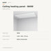 RADI8 860W ceiling infrared heating panel with built-in thermostat — product overview.