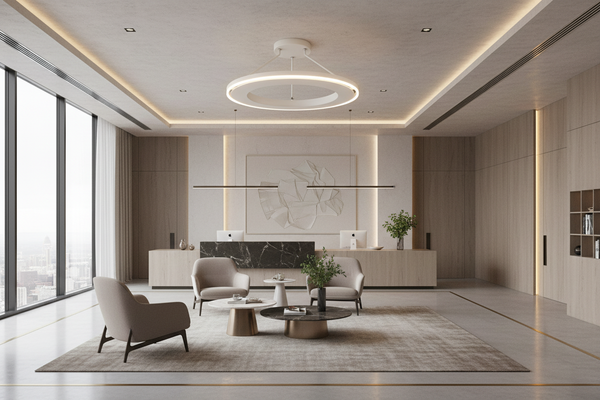 Infrared heating panel installed in a real interior setting