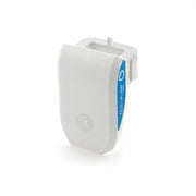 White water softener for heat battery with blue label on a white background